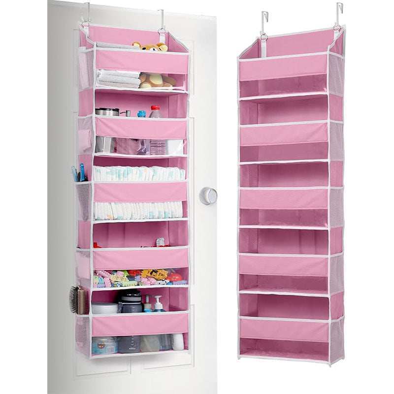 6-Tier Over-the-Door Organizer, 100D Fabric, Ivory