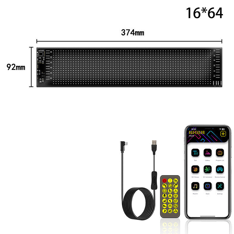 LED Flexible Car Advertising Screen with USB and Bluetooth