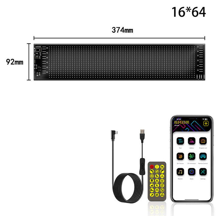 LED Flexible Car Advertising Screen with USB and Bluetooth