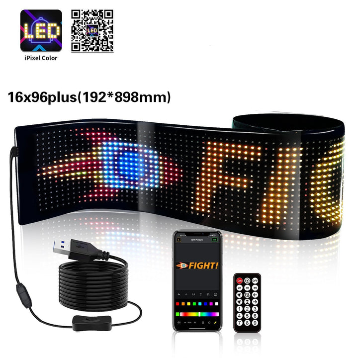 LED Flexible Car Advertising Screen with USB and Bluetooth