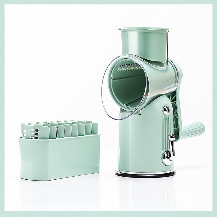 Rotary Cheese Grater 5 Blades,Kitchen Mandoline Vegetable Slicer