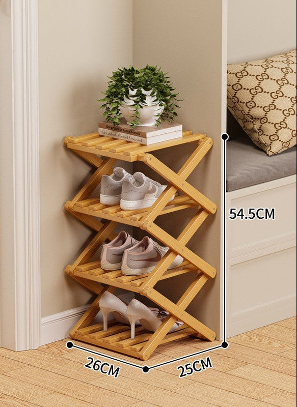 Bamboo Folding Shoe Rack