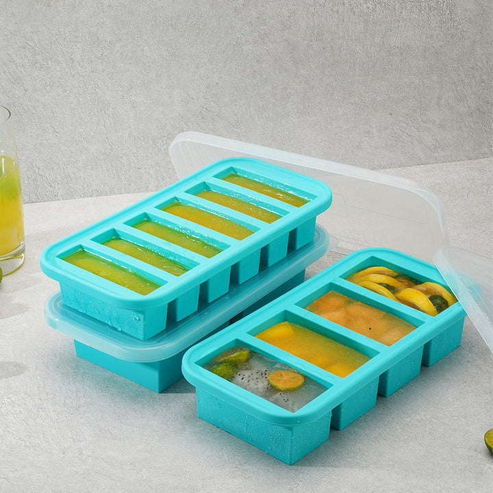 Silicone Ice Cube Tray with Lid, Food Storage Box