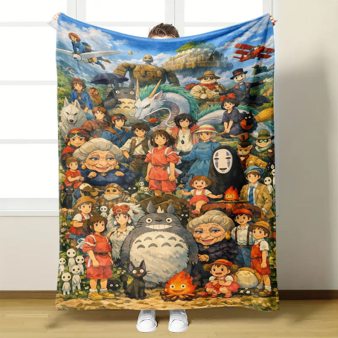 Anime Pattern Flannel Blanket