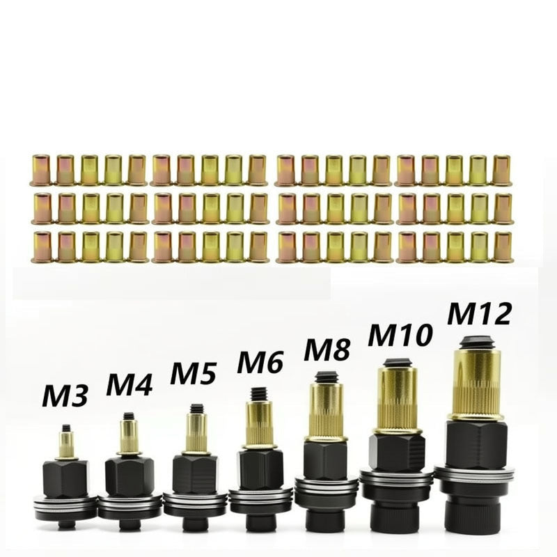 M3-M12 Rivet Nut Tool Kit, Easy Handheld Fastener Tool