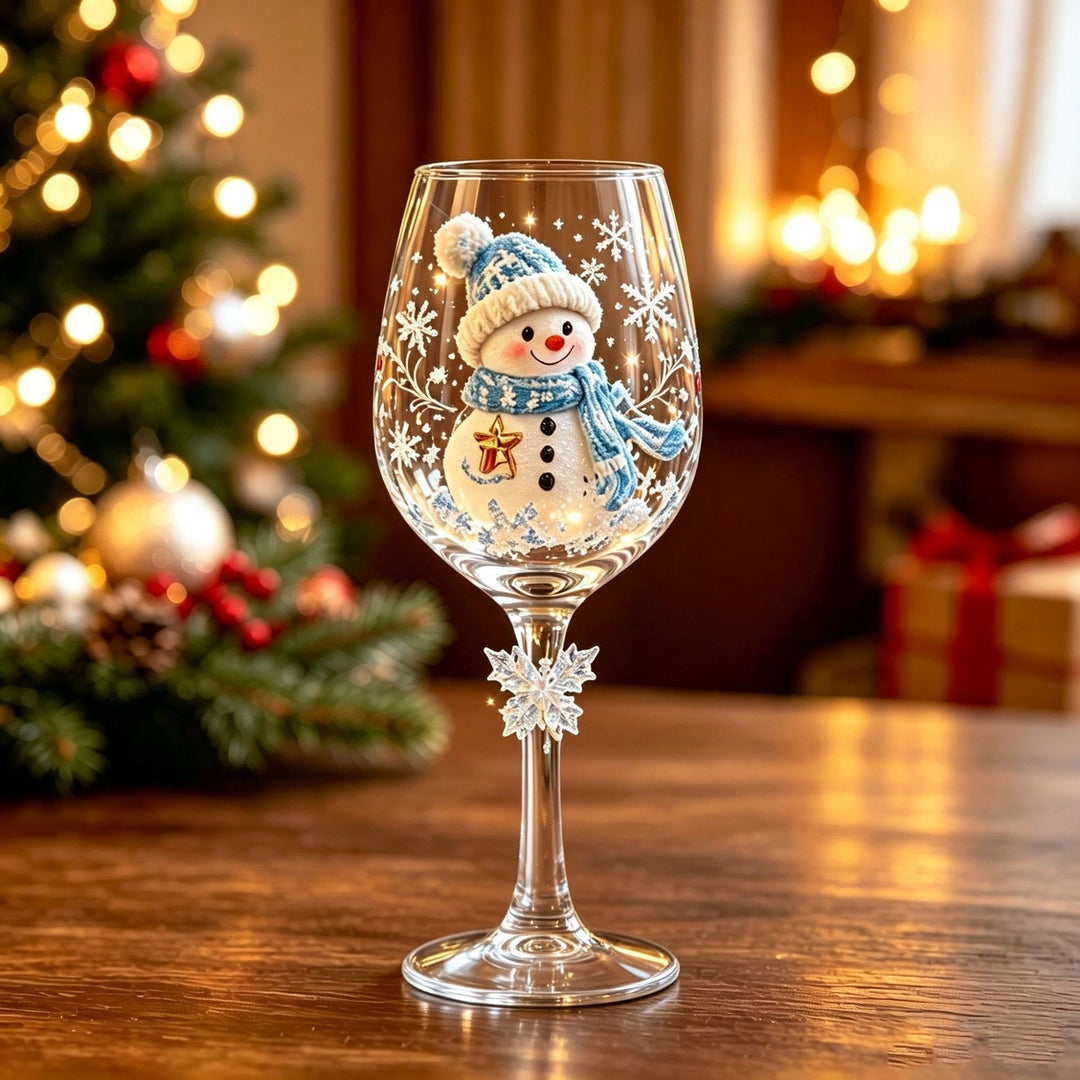 Beautiful Christmas wine glasses