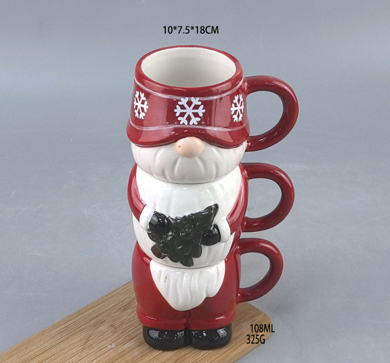 Creative Ceramic Christmas Couple Mug Set for Couples