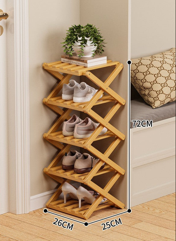 Bamboo Folding Shoe Rack