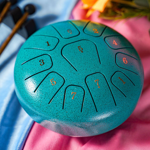 6-Inch 11-Note Steel Tongue Drum Musical Instrument
