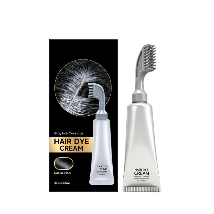 Ammonia-Free Hair Dye Comb for Gray Root Coverage, Black