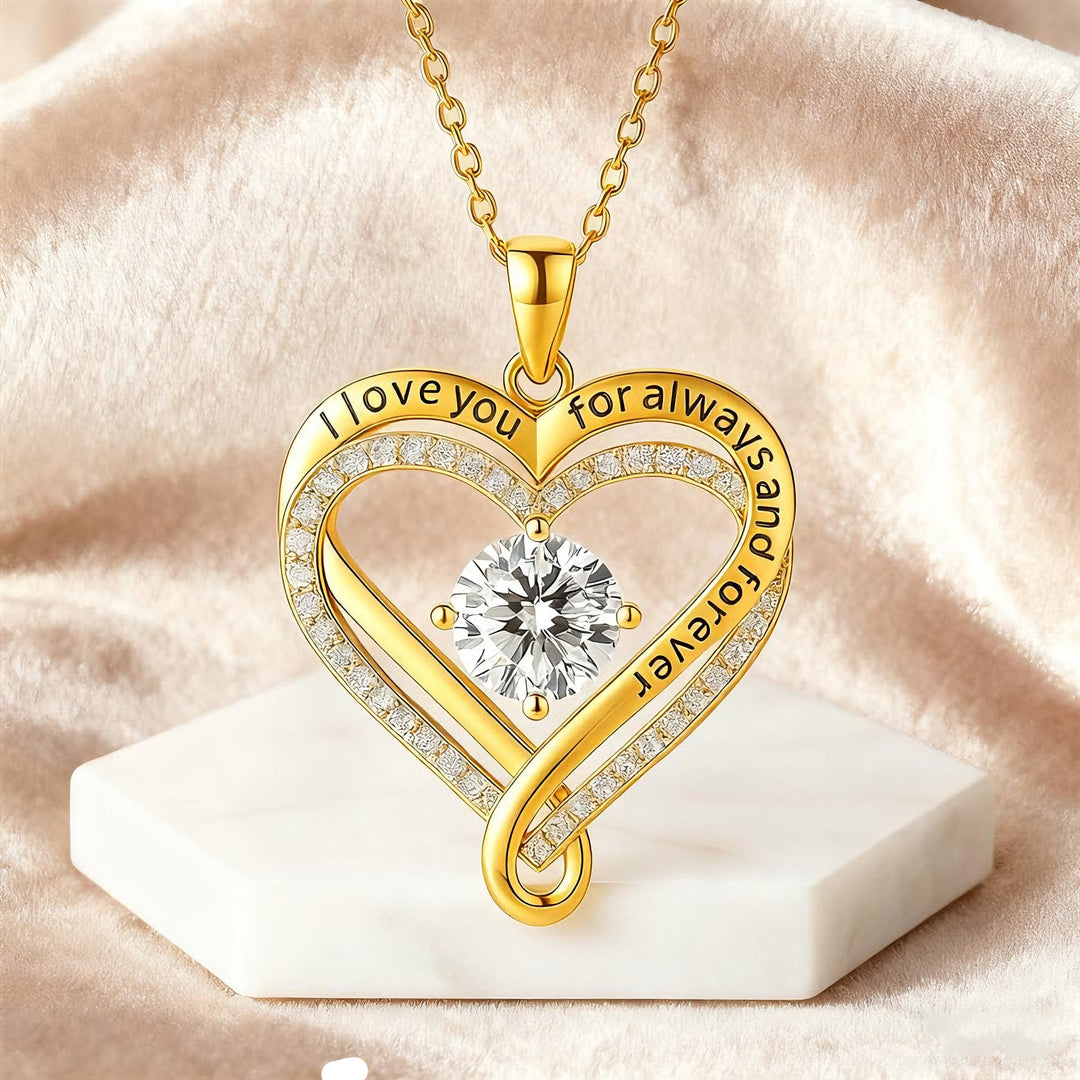 "To My Wife" Forever & Always Heart Necklace