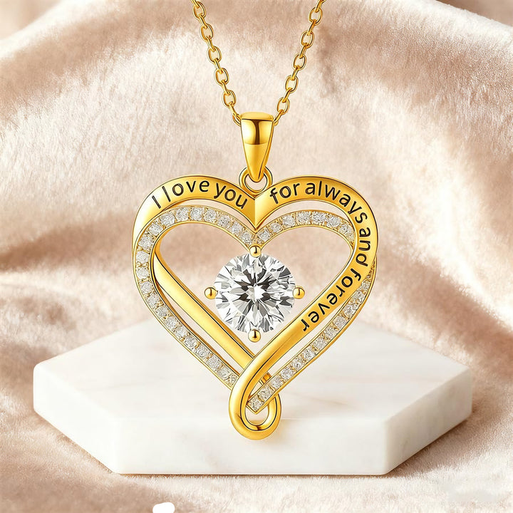 "To My Wife" Forever & Always Heart Necklace