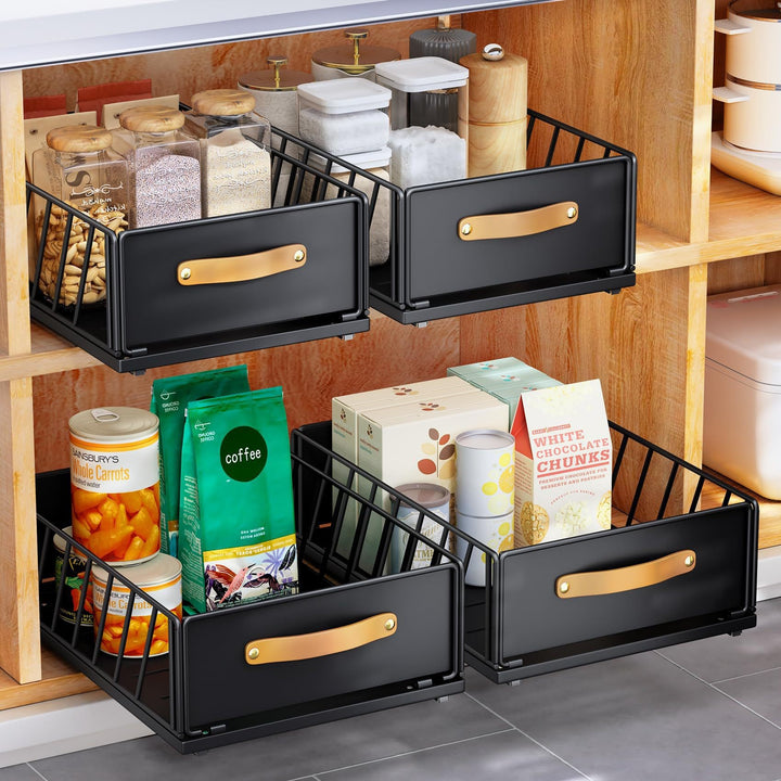 Kitchen Storage Rack Pull-Out Basket for Cabinet