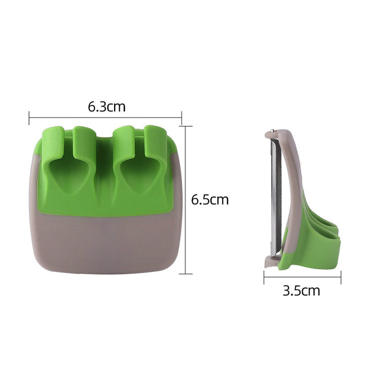 Palm Peeler for Vegetables with Double-Sided Stainless Steel Blades