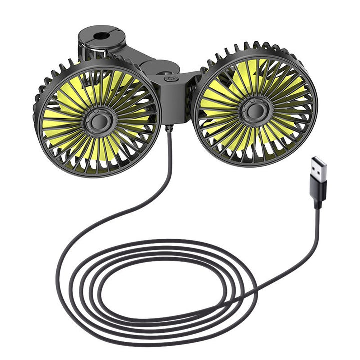 Dual Head Mini USB Car Fan