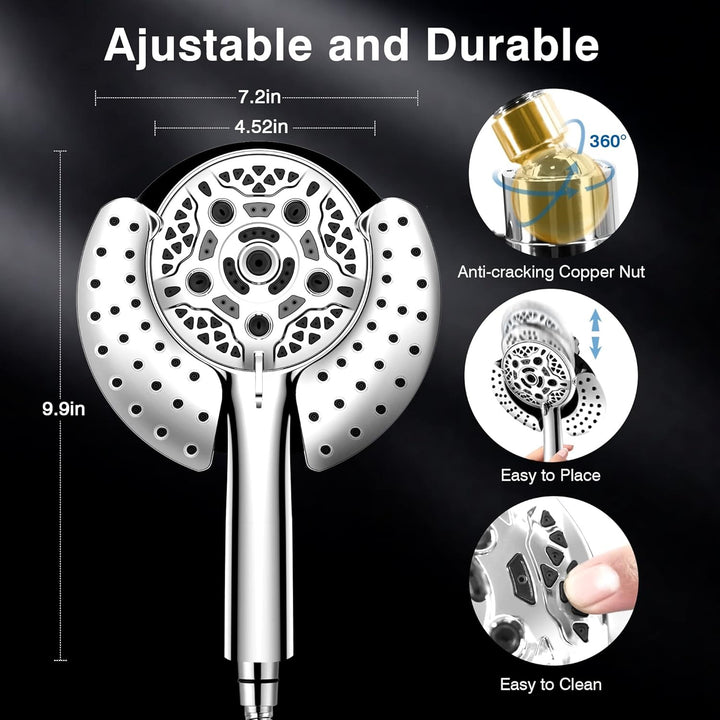 High Pressure Handheld 2-in-1 Shower Head