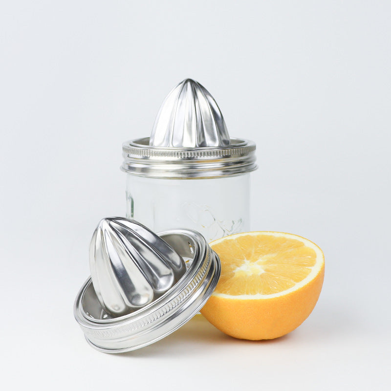Jarware Citrus Juicer Lid For Wide Mouth Mason Jars, Stainless Steel Juicer