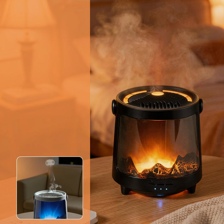Colorful Flame Aurora Jellyfish Essential Oil Diffuser