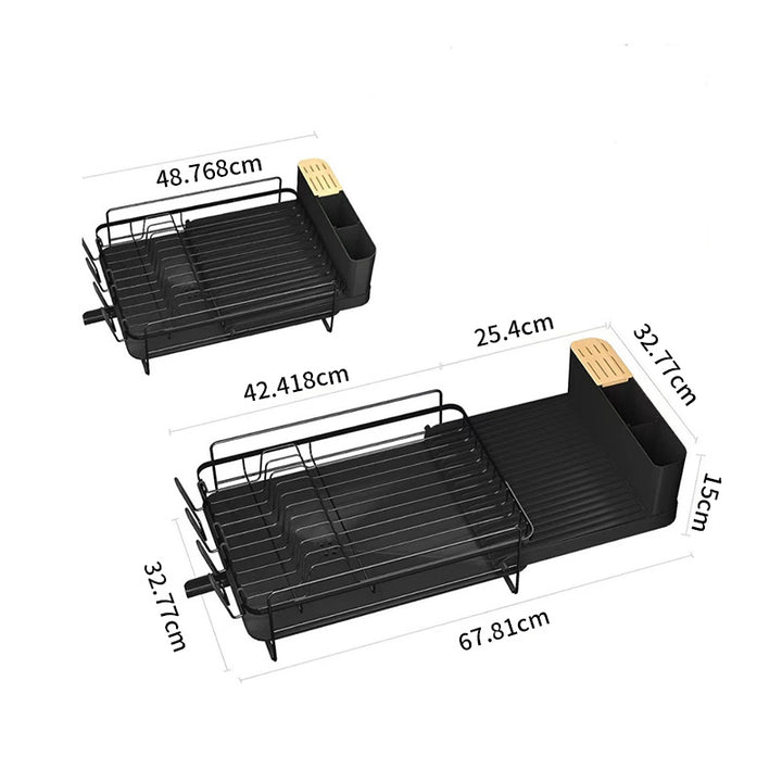 Dish Rack with Draining Spout