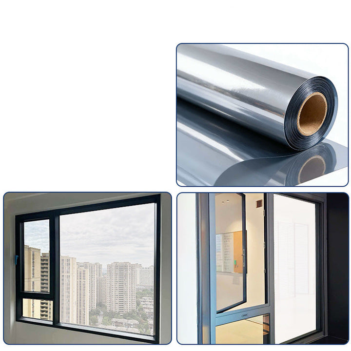 Removable Static Cling Privacy Window Film, UV Blocking Mirror Tint