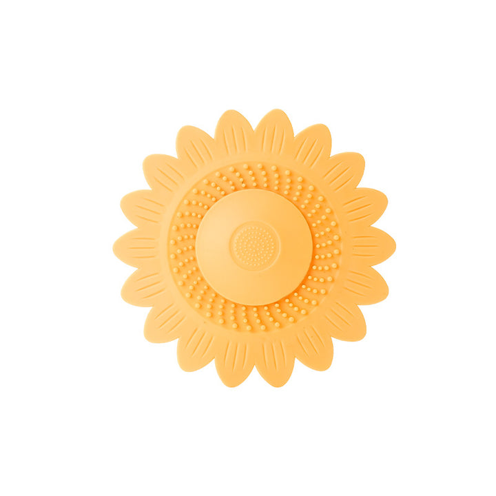 Sunflower Silicone Drain Cover, Hair Catcher & Odor Blocker