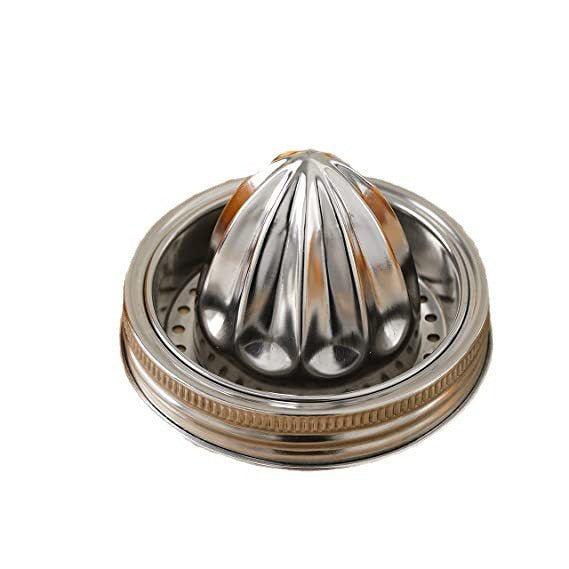 Jarware Citrus Juicer Lid For Wide Mouth Mason Jars, Stainless Steel Juicer