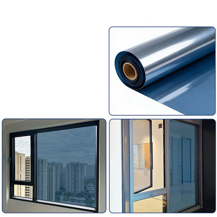 Removable Static Cling Privacy Window Film, UV Blocking Mirror Tint