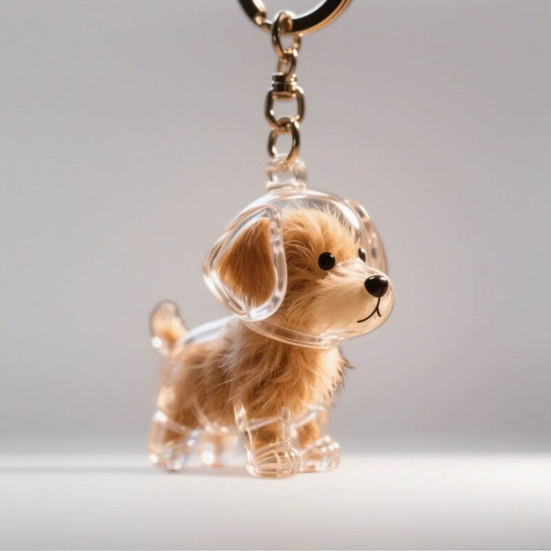 Memorial Fur Pendant in Dog Shape