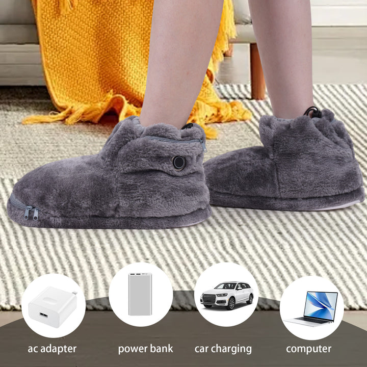 Heated Plush Slippers