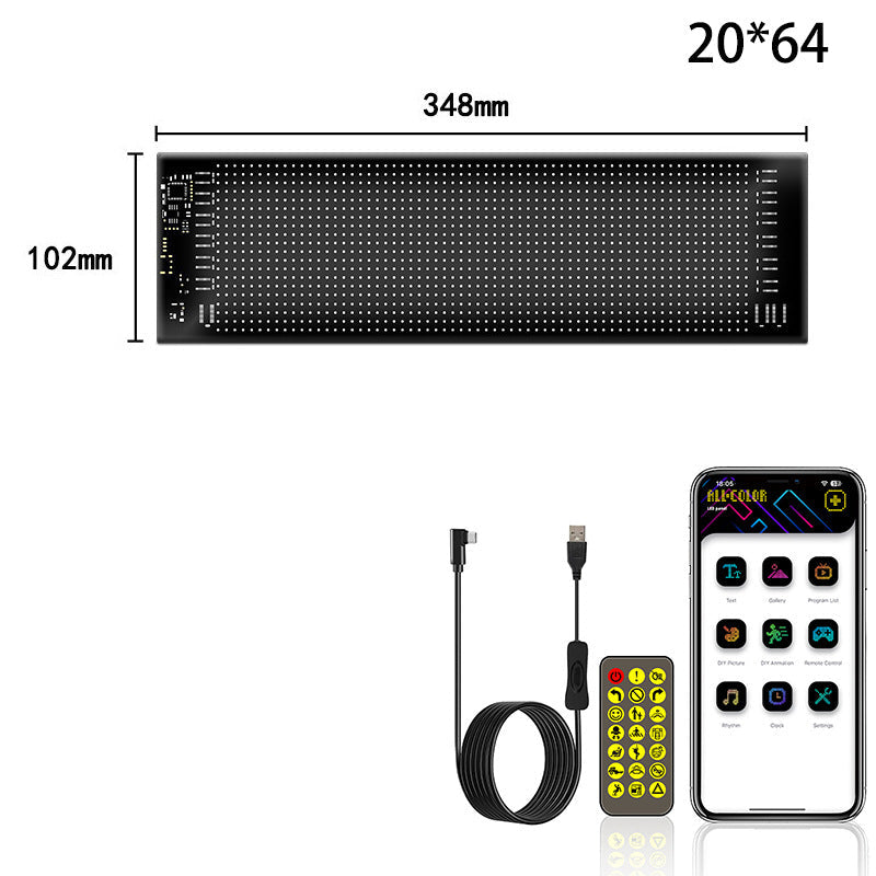 LED Flexible Car Advertising Screen with USB and Bluetooth