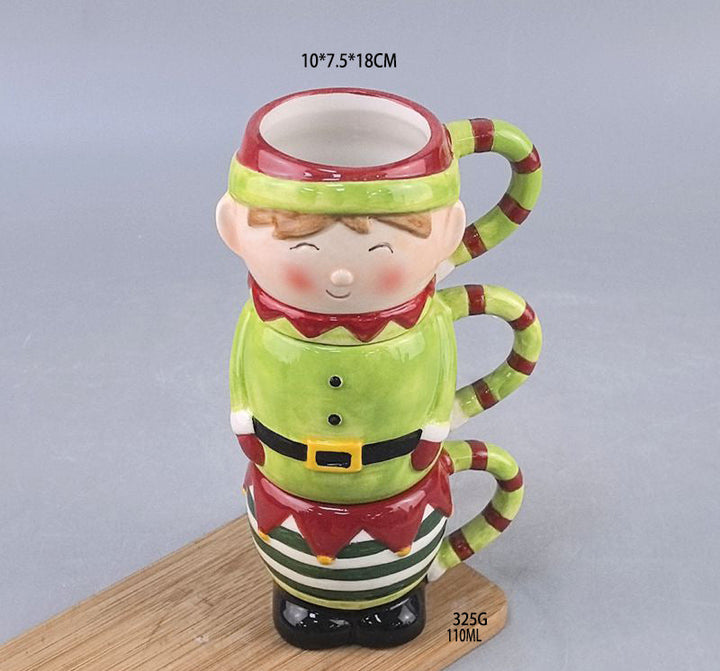 Creative Ceramic Christmas Couple Mug Set for Couples
