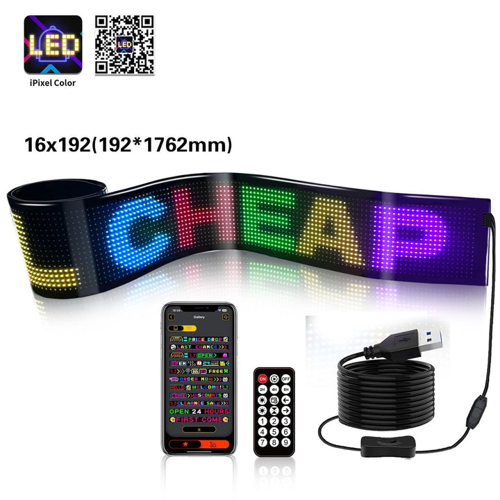 LED Flexible Car Advertising Screen with USB and Bluetooth