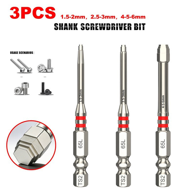 Magnetic Hex Screwdriver Bit Set, 1/4" Shank