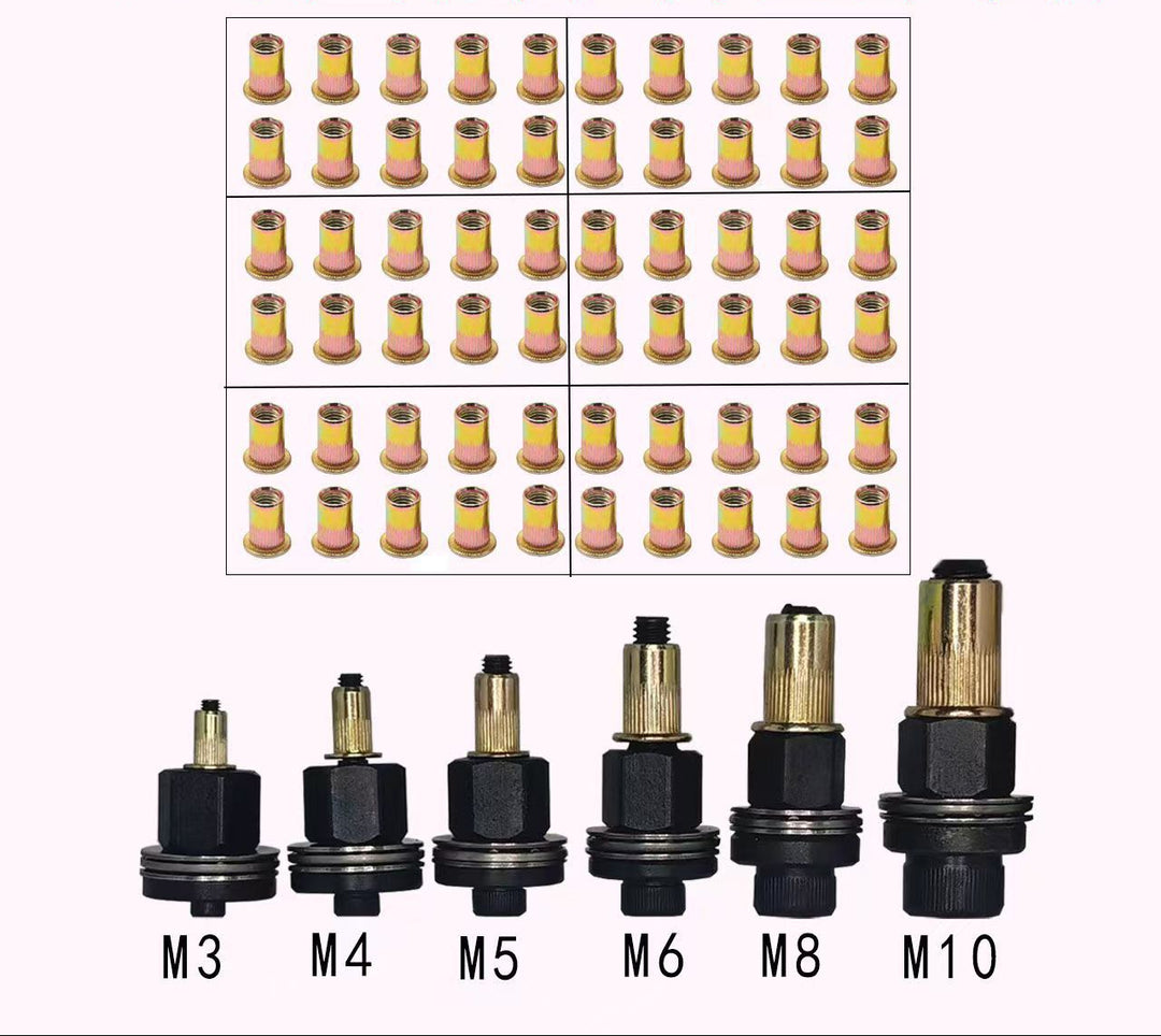 M3-M12 Rivet Nut Tool Kit, Easy Handheld Fastener Tool