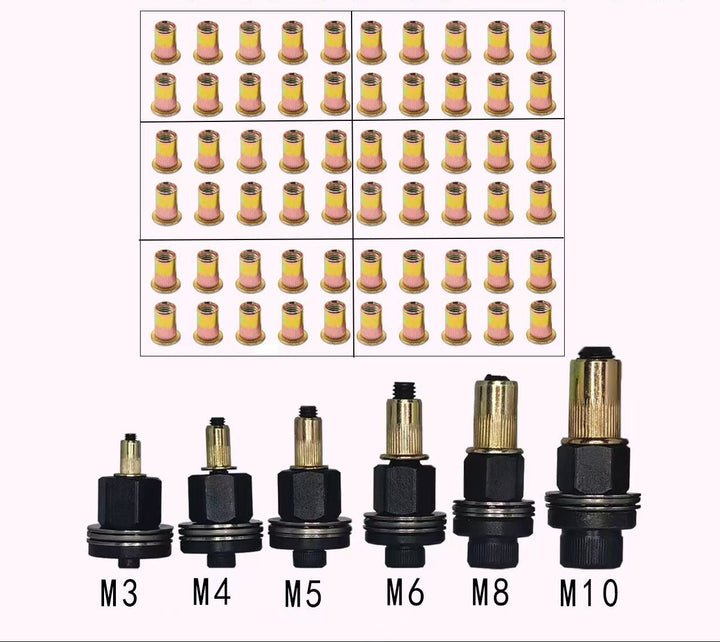 M3-M12 Rivet Nut Tool Kit, Easy Handheld Fastener Tool
