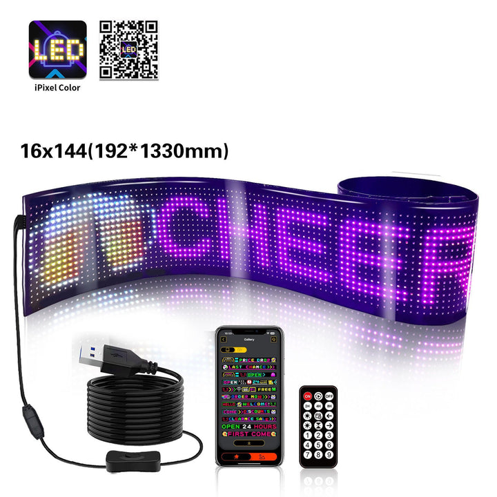 LED Flexible Car Advertising Screen with USB and Bluetooth
