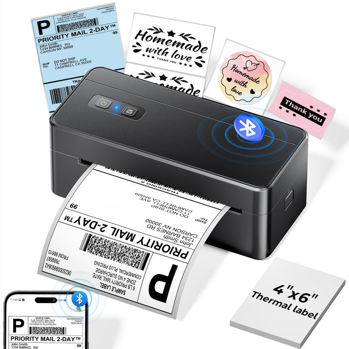 PM64D Bluetooth Shipping Label Printer Upgraded Direct Touchscreen