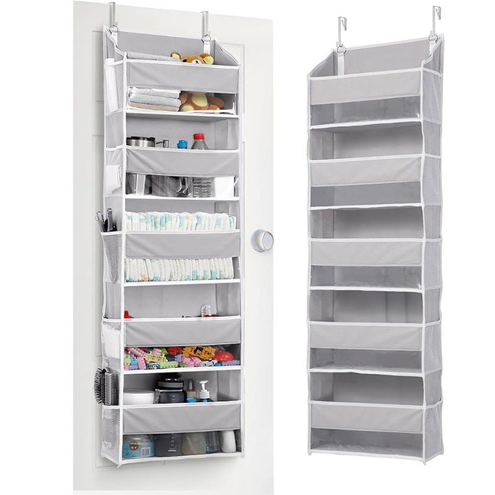 6-Tier Over-the-Door Organizer, 100D Fabric, Ivory