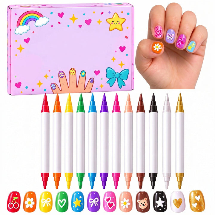 Colorful Nail Art Pen Set for DIY Nail Designs and Painting