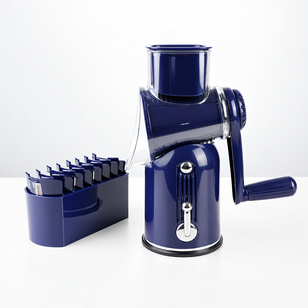 Rotary Cheese Grater 5 Blades,Kitchen Mandoline Vegetable Slicer