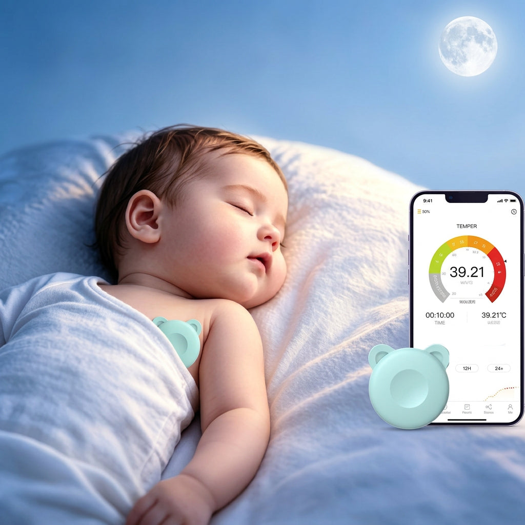 Smart Wireless Body Thermometer with Mobile App Sync
