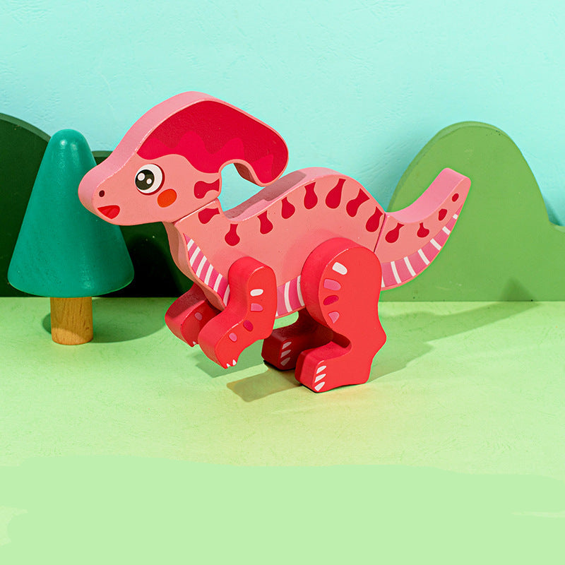 Magnetic Wooden Dinosaur Building Toys