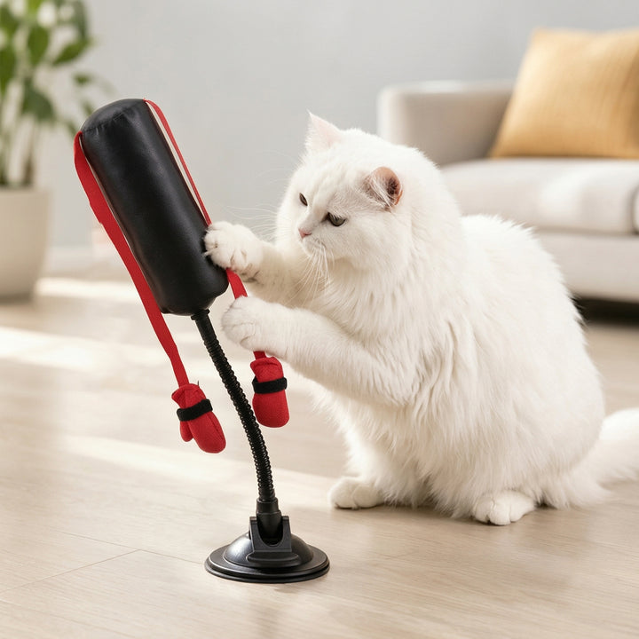 Durable Cat Boxing Toy with Suction Cup Base