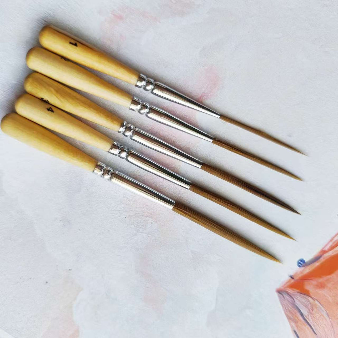5pcs Long Liner Brush Set