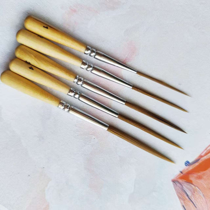 5pcs Long Liner Brush Set