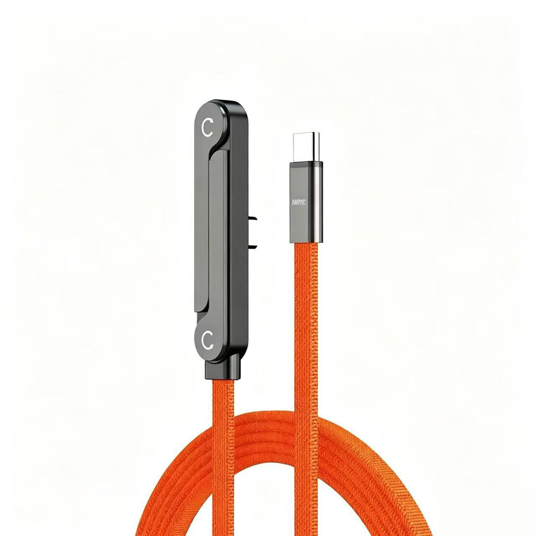 240W Braided Fast Charge Cable With Built-in Phone Stand