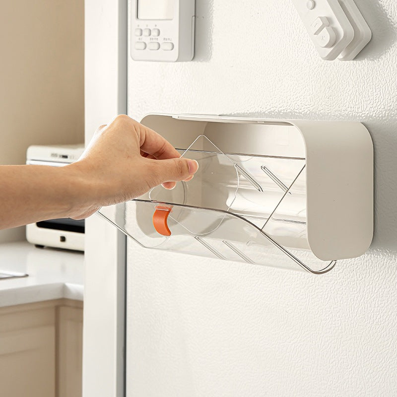 Magnetic Wall-Mounted Kitchen Storage Box, No-Drill