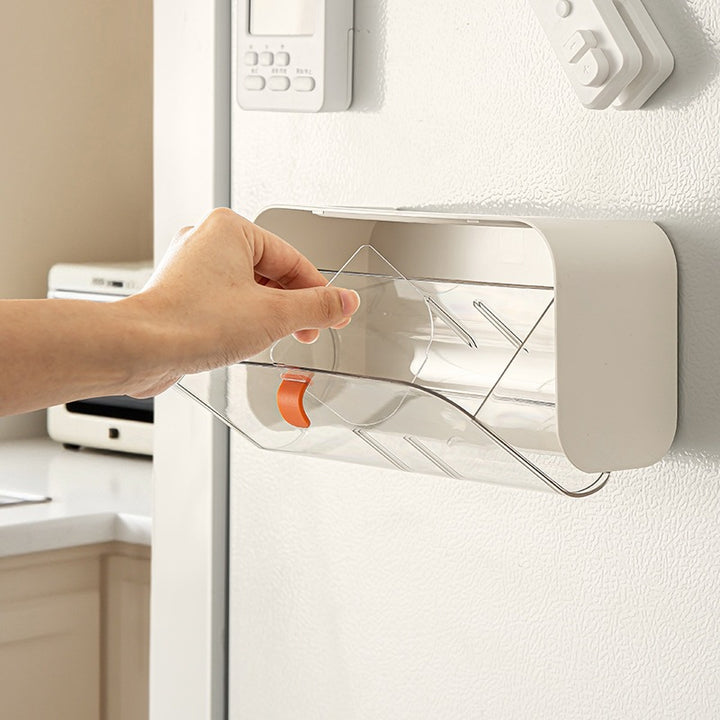 Magnetic Wall-Mounted Kitchen Storage Box, No-Drill