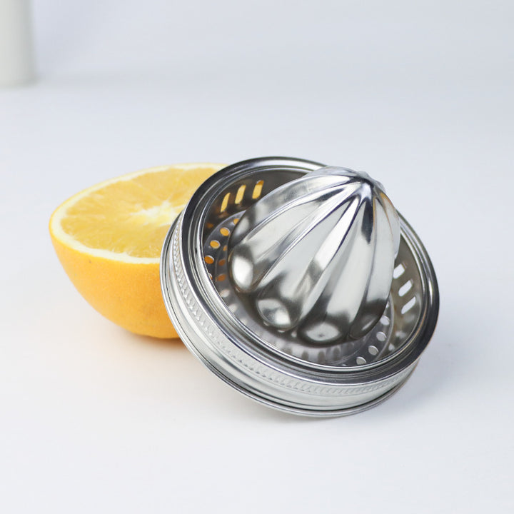 Jarware Citrus Juicer Lid For Wide Mouth Mason Jars, Stainless Steel Juicer