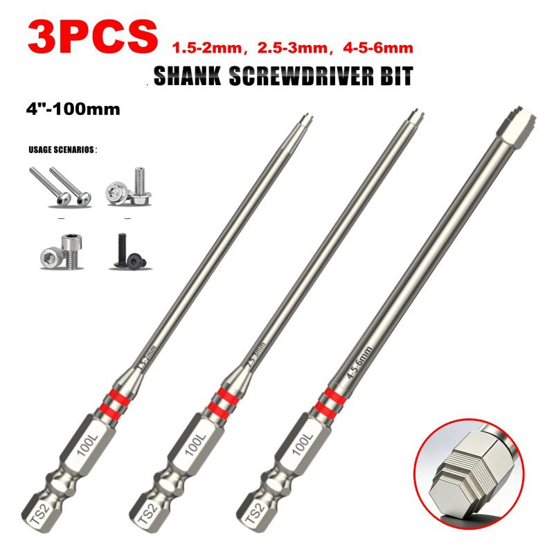 Magnetic Hex Screwdriver Bit Set, 1/4" Shank